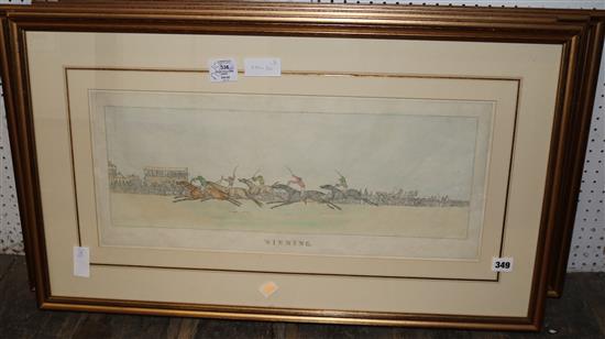 Set 4 steeple chase prints